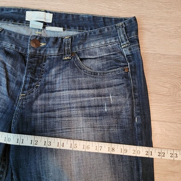 Maurices Jeans Size 14 L Ashlyn Bootcut Mid Rise Medium Light Wash Western - Picture 6 of 10